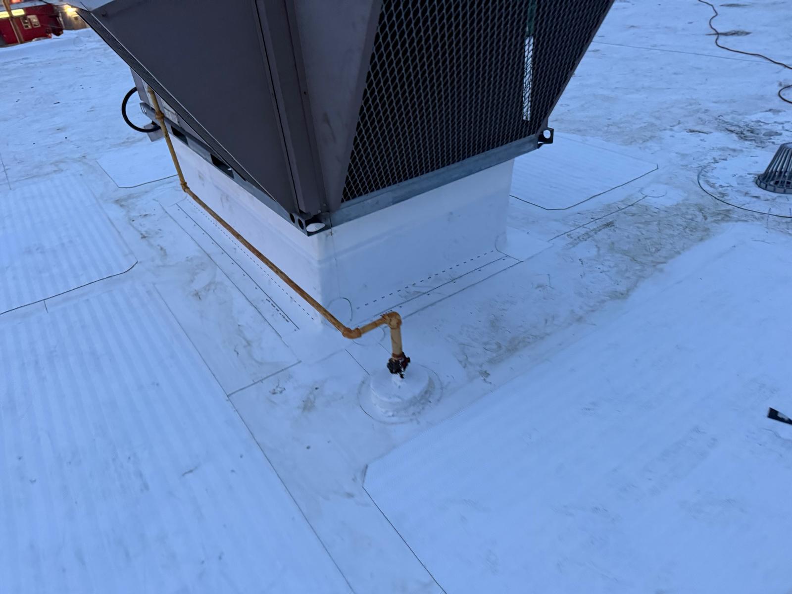 Commercial rooftop at sunset Edmonton